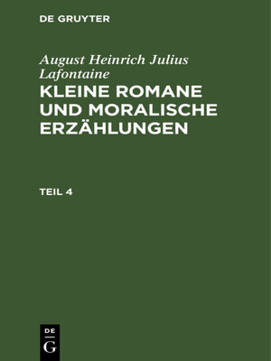 cover image of August Heinrich Julius Lafontaine